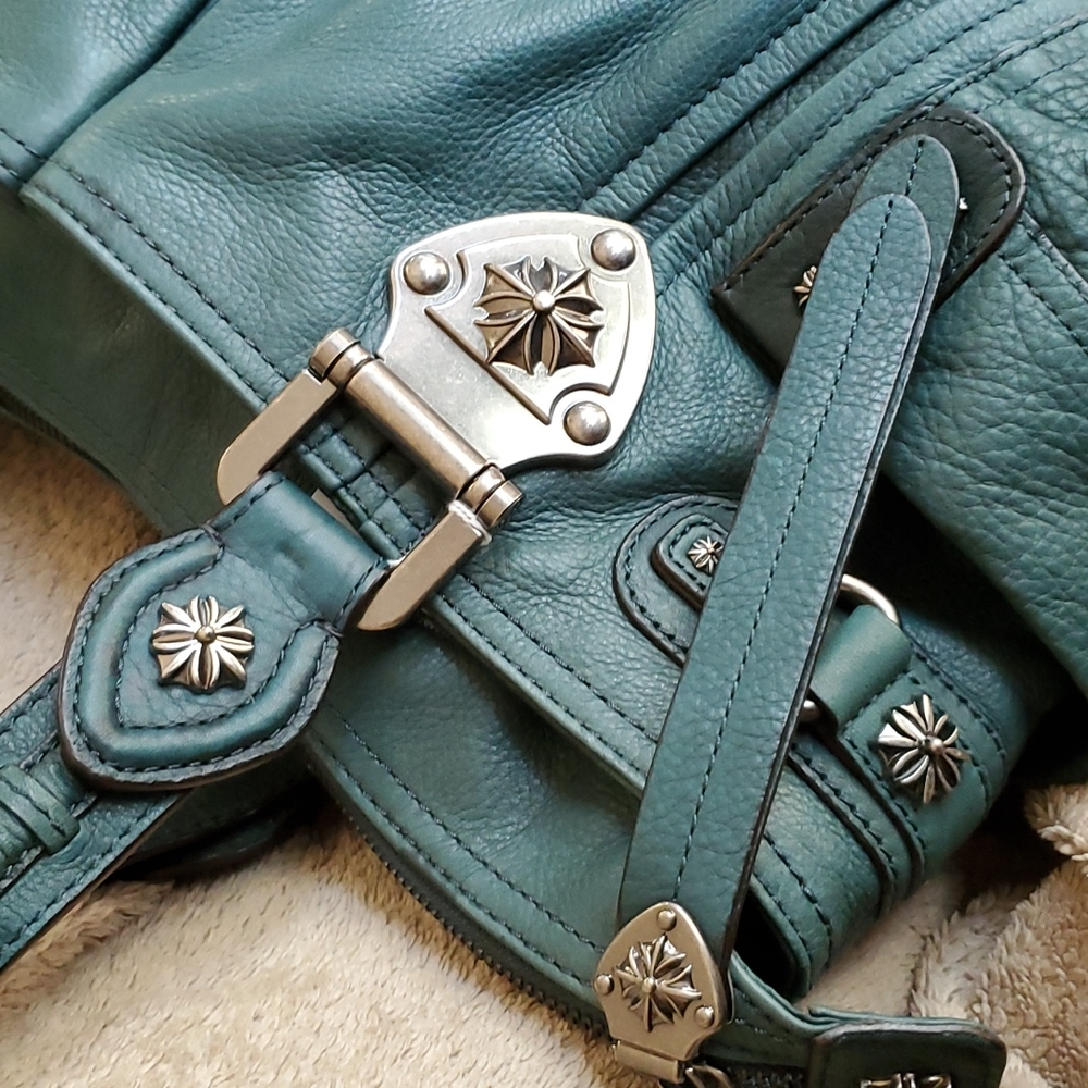 BRUCE MAKOWSKY NWT pine forest green soft leather bag - Picture 3 of 10